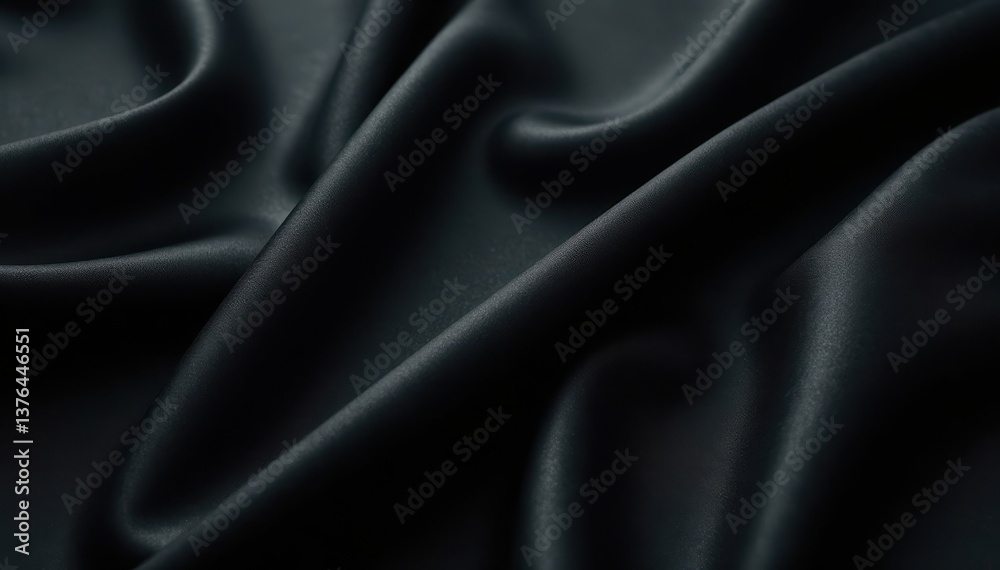 Fototapeta premium Deep black nylon, glossy finish, refined texture, style, refined