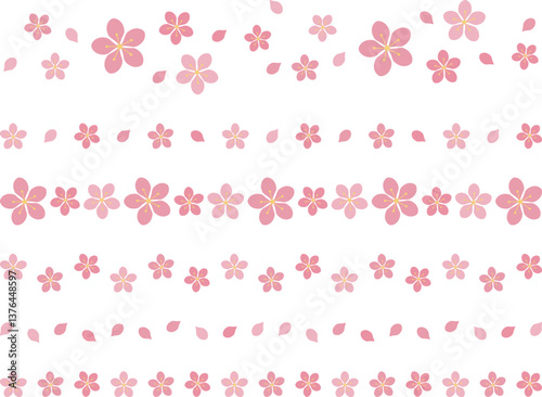 桜のライン6種セット　ピンク