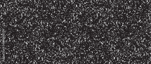 Snow, stars, twinkling lights, rain drops on black background. Abstract vector noise. Small particles of debris and dust. Distressed uneven grunge texture overlay.