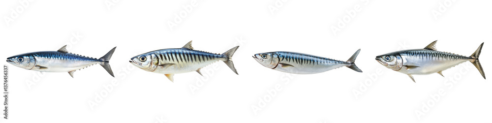 Mackerel fish isolated on transparent background. PNG , Set of Mackerel fish isolated on transparent background. PNG , Set of
