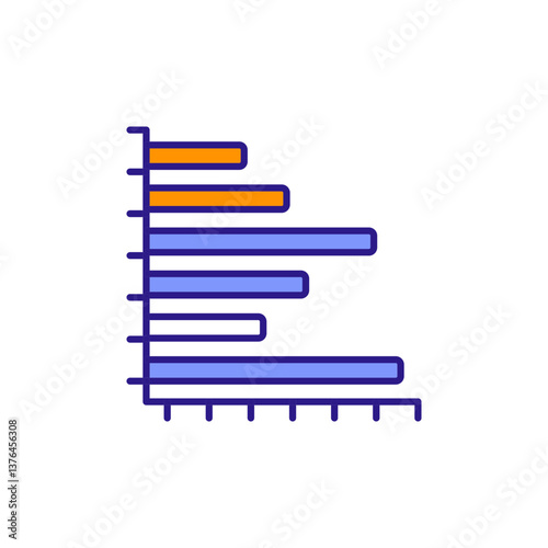 Horizontal Bar Chart Icon for Easy Value Comparison.