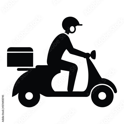man riding scooter