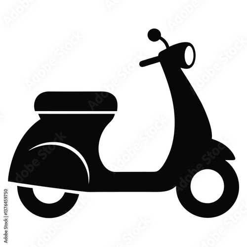 vintage scooter vector illustration
