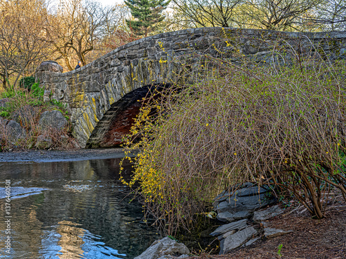 Obraz na płótnie Gapstow Bridge in Central Park, early spring w salonie