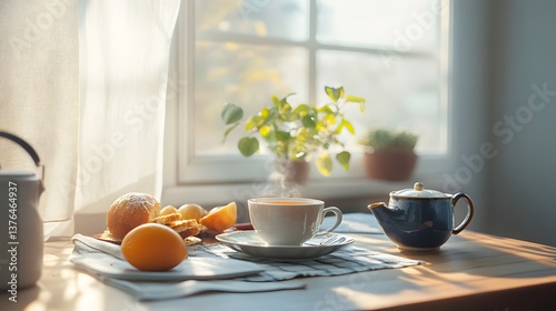 Wallpaper Mural Professional Simple Breakfast Setting for Editorial Use Torontodigital.ca