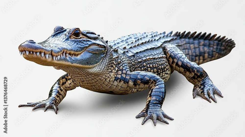 Naklejka premium Crocodile isolated on a transparent background 