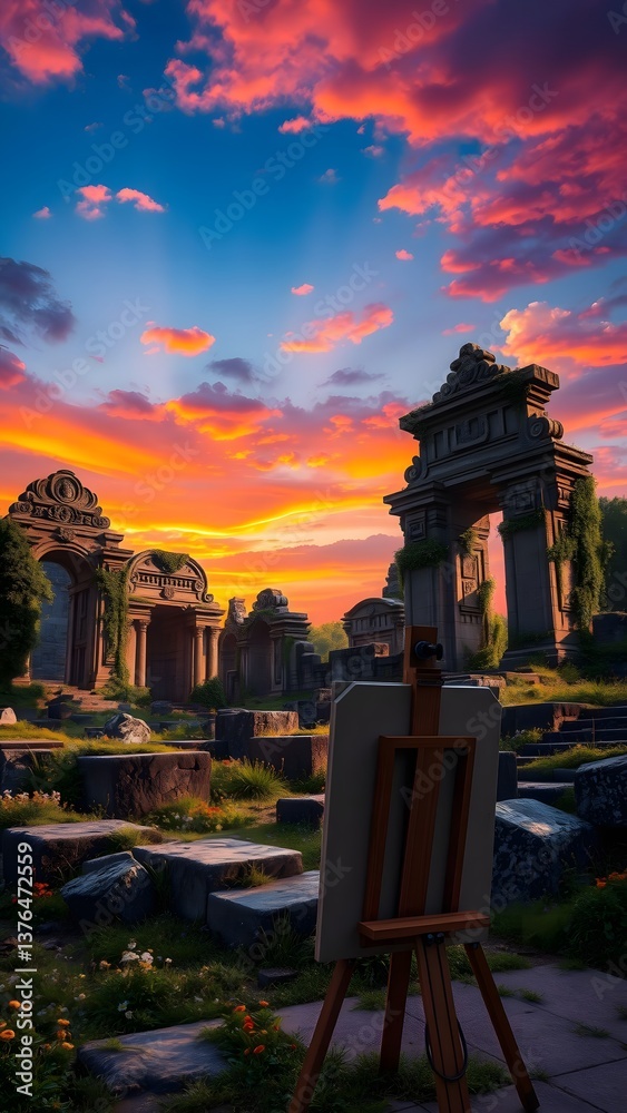 Obraz premium Enchanted Twilight Ruins