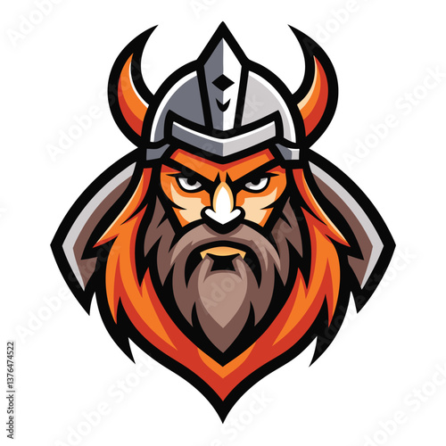 Evil devil skull vector art, a fiery horror face