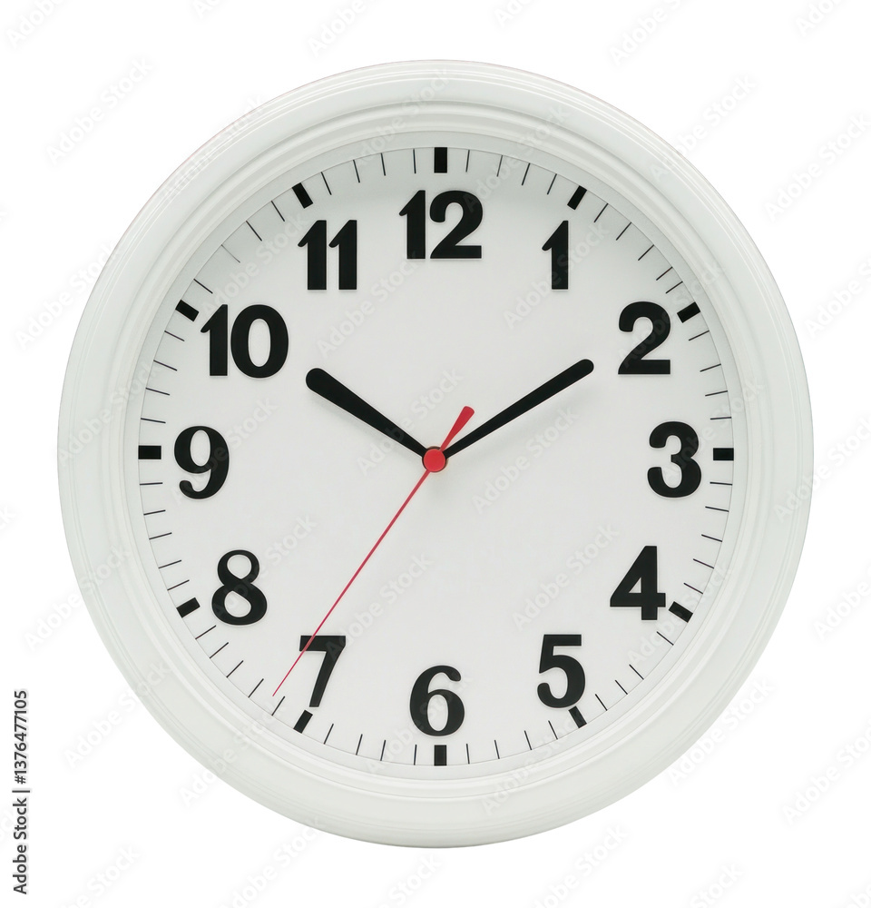 PNG Simple white clock round black hands. PNG Simple white clock round black hands.