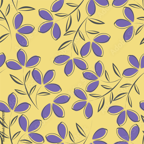 Wallpaper Mural textile design with flower abstract pattern image background
 Torontodigital.ca