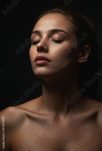 Beautiful Woman in the dark