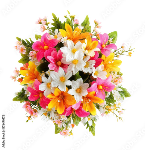 Obraz na płótnie PNG Bouquet of spring flowers blossoms arrangement decorative. w salonie