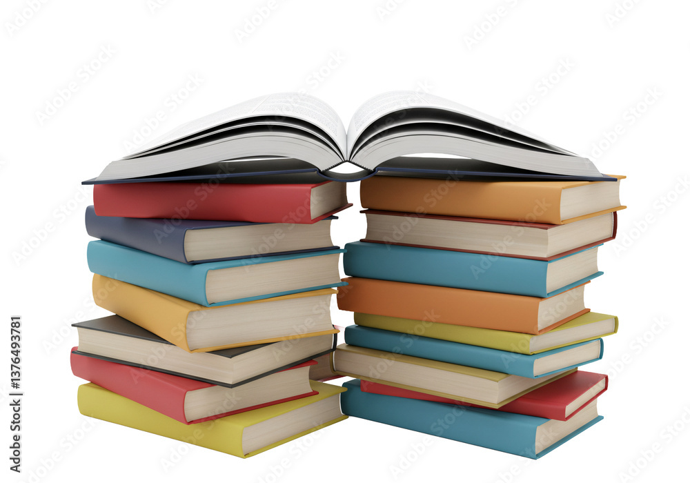 Stack of books isolated Stack of books isolated