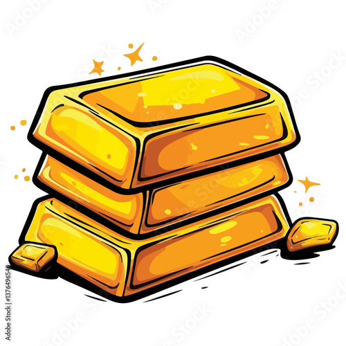 gold bars stacked on top of each other