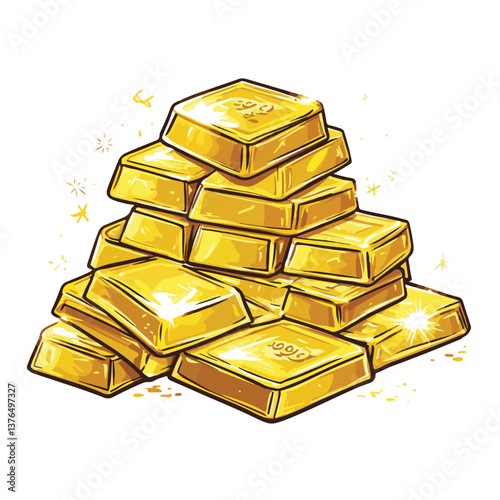 gold bars stacked on top of each other