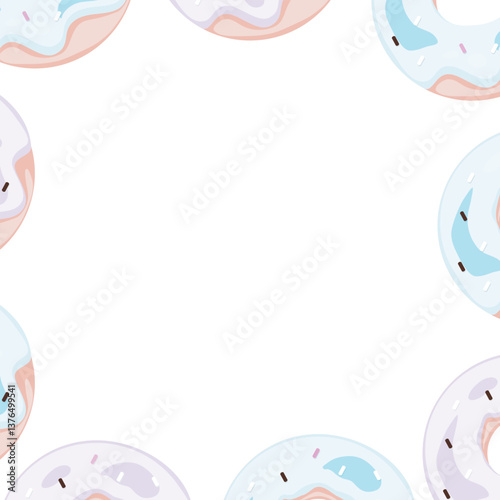 donuts decorative frame