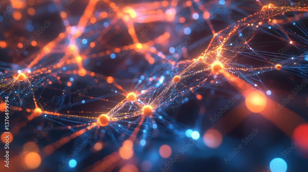 Interconnected Digital Network: A captivating depiction of a complex digital network, rendered with intricate lines, glowing nodes, and vibrant colors, illustrating the concepts of connection, data. Interconnected Digital Network: A captivating depiction of a complex digital network, rendered with intricate lines, glowing nodes, and vibrant colors, illustrating the concepts of connection, data.