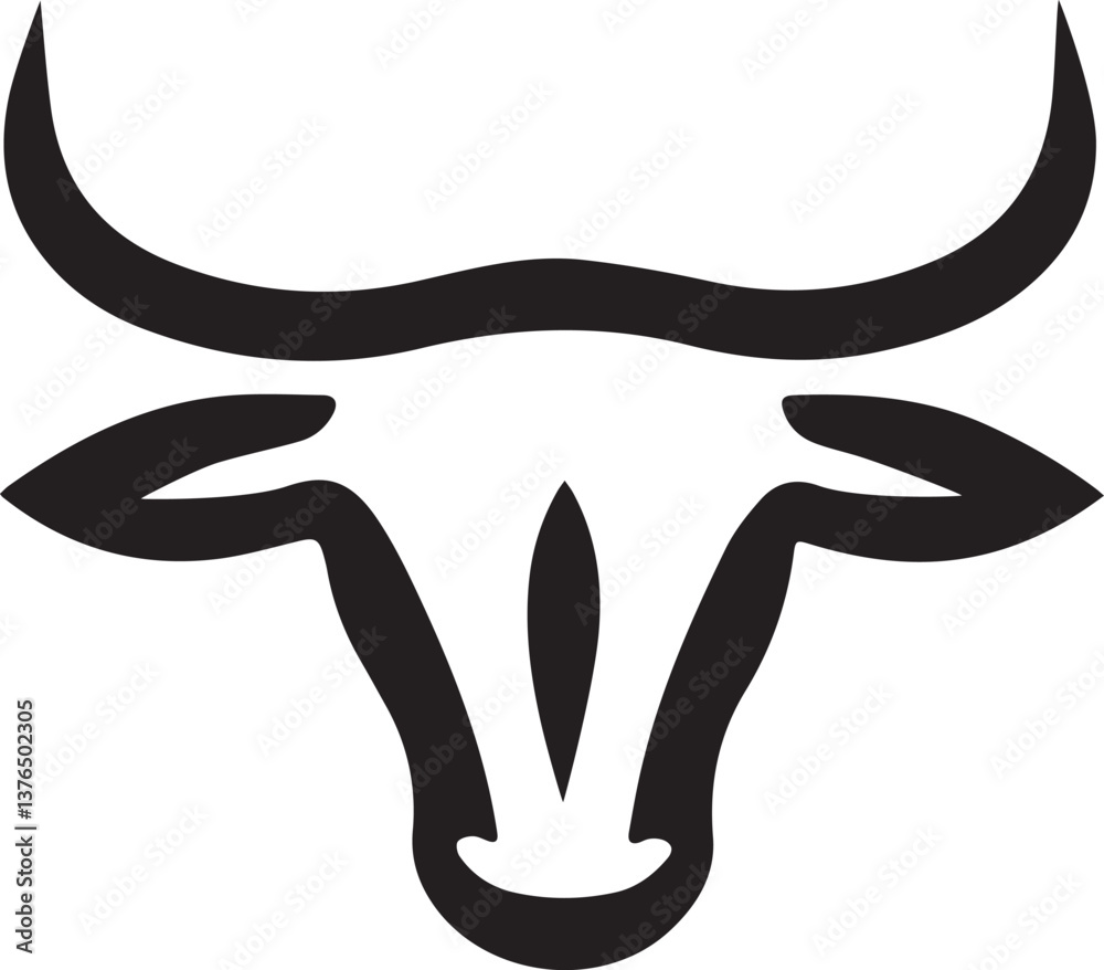 bull head flat and minimal vector art illustration icon on a white background.
bull head flat and minimal vector art illustration icon on a white background.