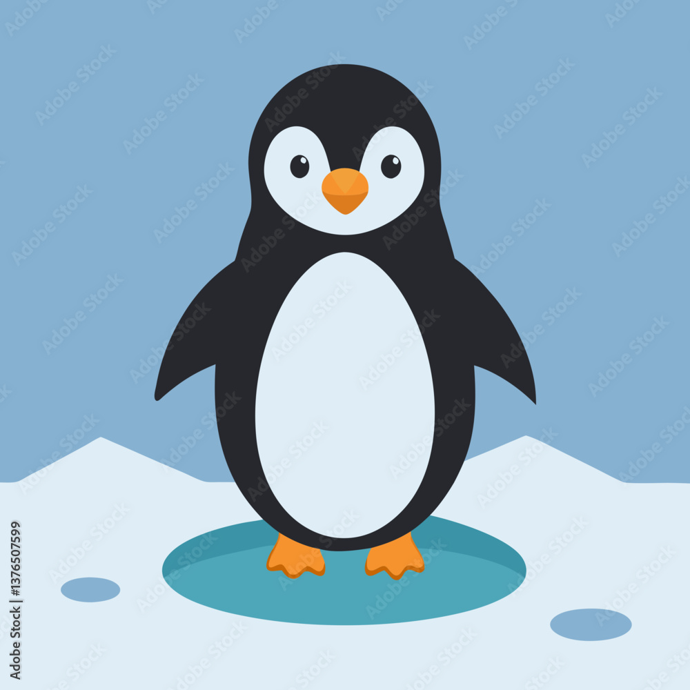 Obraz premium penguin on ice