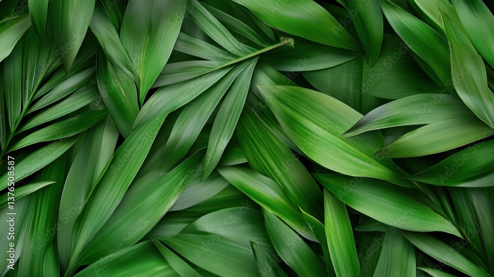 Fototapeta premium Lush green leaves natural environment nature photography close-up view botanical beauty