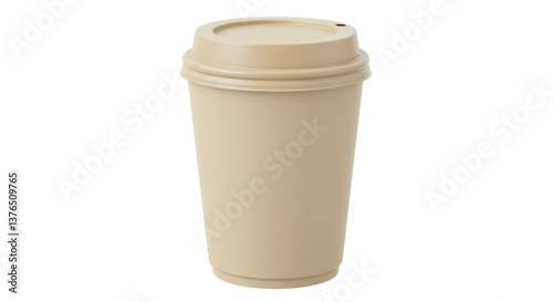Wallpaper Mural Isolated Beige Takeaway Coffee Cup Torontodigital.ca