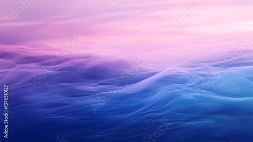 Abstract pastel gradient with layered lines; sky and water blend together in this serene and calming design with soft colors.