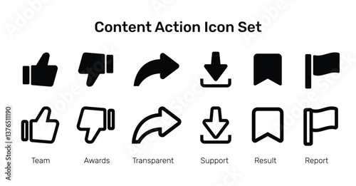 App Action Content Icon Set