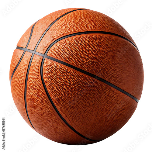 Basketball Isolated on Transparent Background, High-Detail