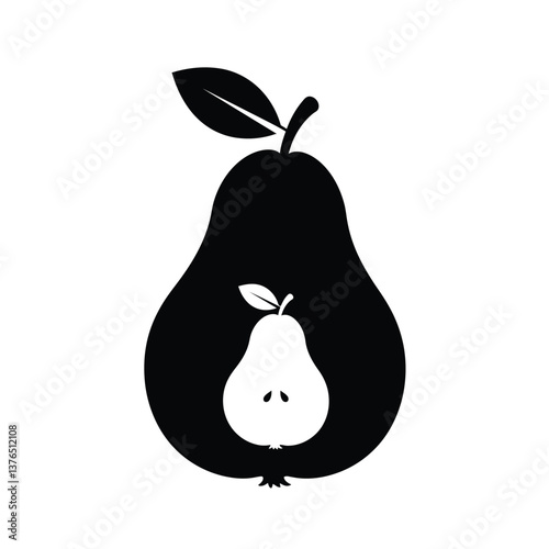 pear on white background