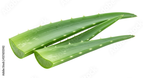 Isolated Aloe Vera Leaves