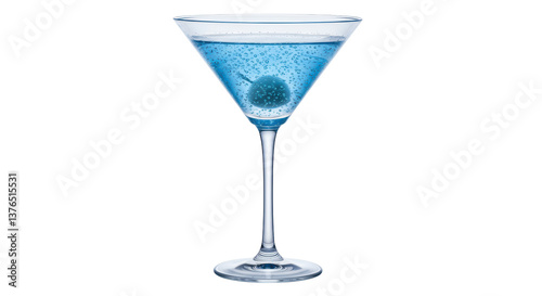 Isolated Blue Martini