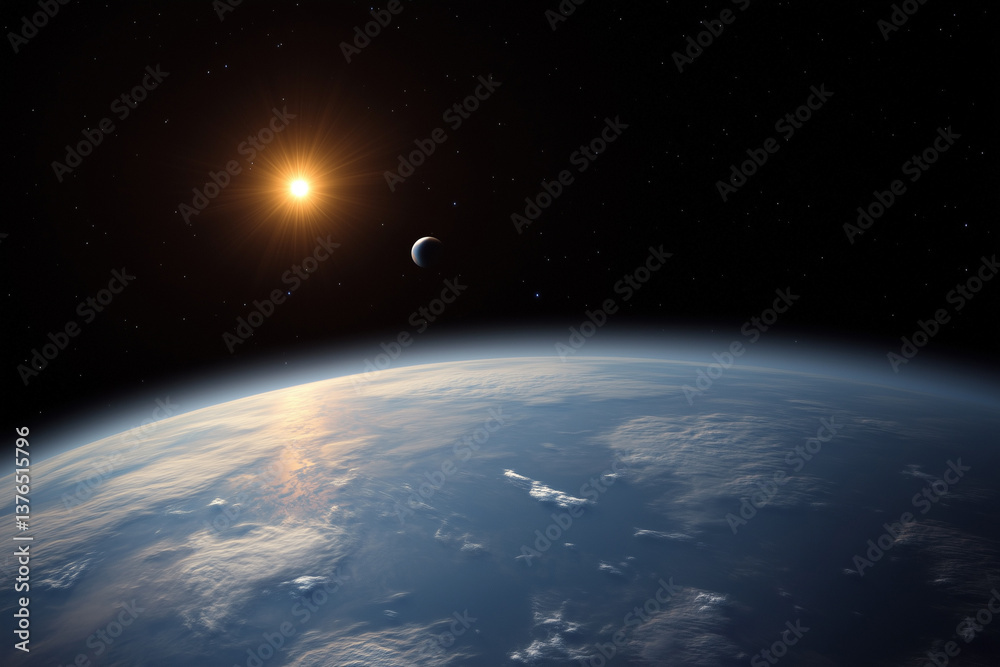 Obraz premium Illustration de l'exoplanète habitable K2-18 b