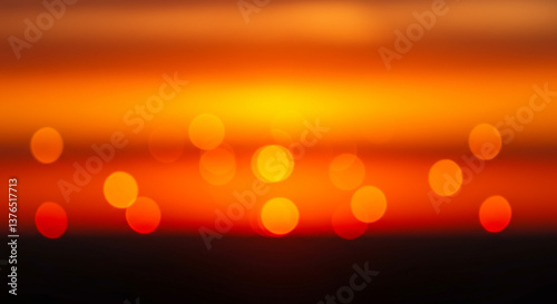 Sunset City Lights Background for Festive Web Banners photo