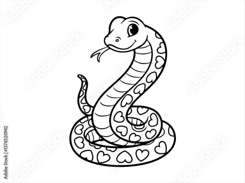 vector illustration of a cartoon snake