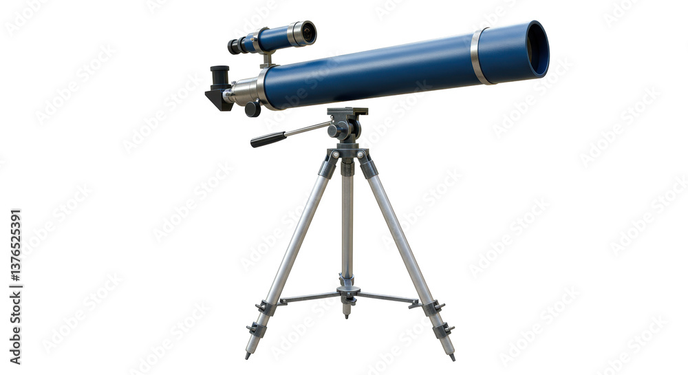 Isolated Blue Telescope Isolated Blue Telescope