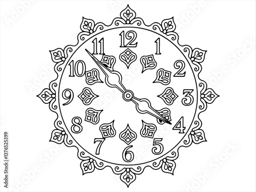 A cute watch art, A cute wall clock art.
