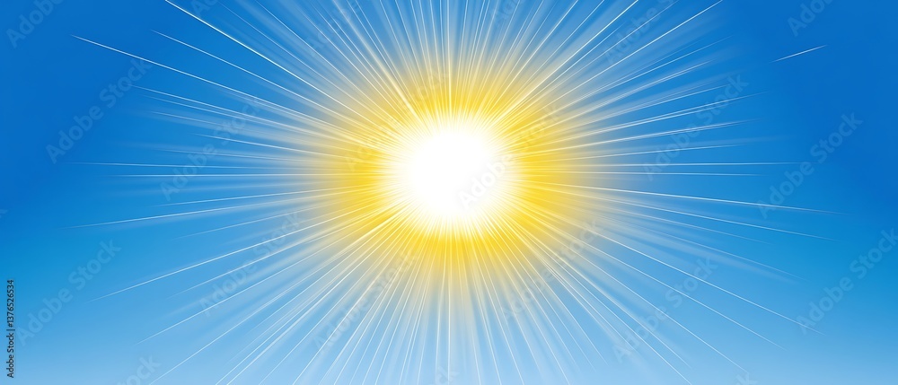 Obraz premium Bright Sun in Blue Sky.