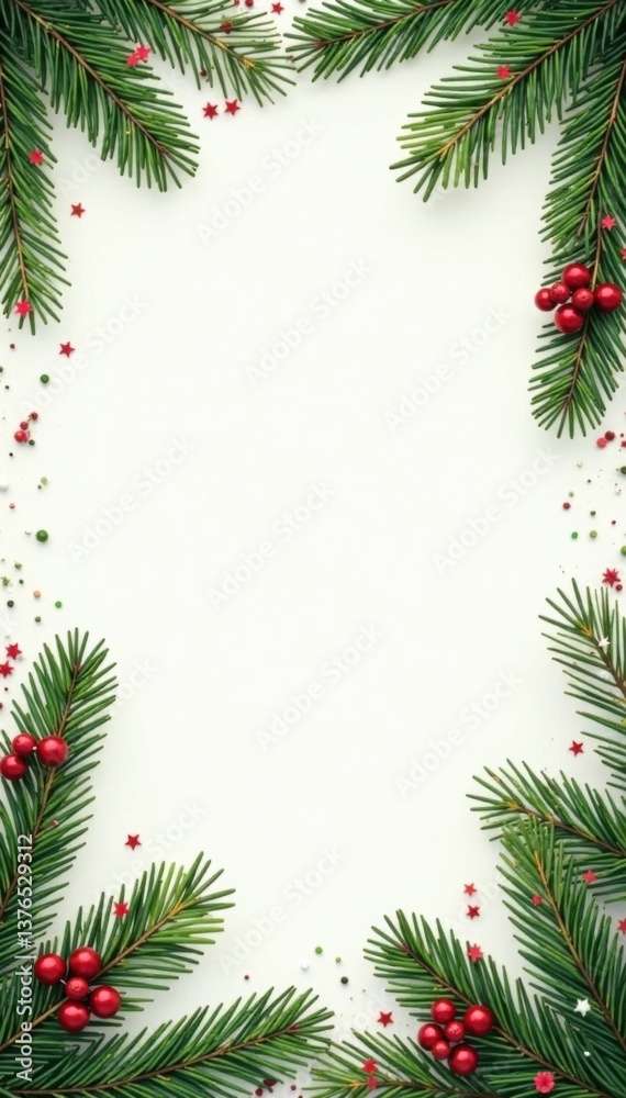 Christmas border seamless with coniferous branches, Christmas decor, coniferous Christmas border seamless with coniferous branches, Christmas decor, coniferous