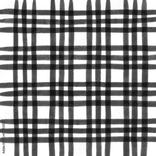 Wallpaper Mural Black Plaid Gingham Hand Drawn Background Pattern Overlay Torontodigital.ca