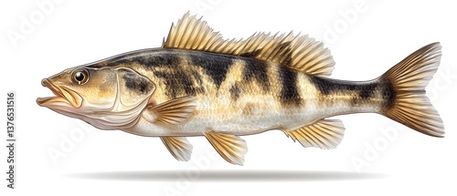 California Barred Sand Bass Fish.