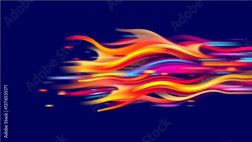 Modern abstract high speed movement Colorful.