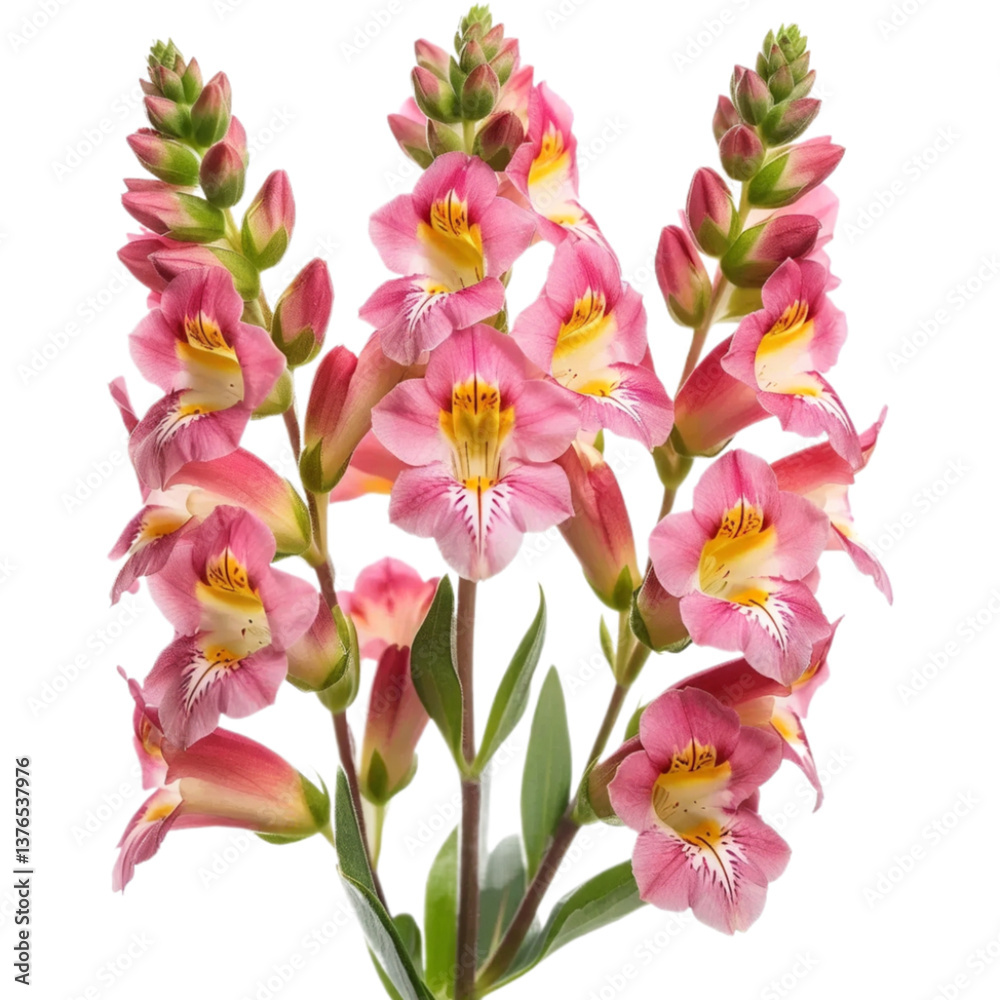 Fototapeta premium Pink Snapdragon Flowers High-Resolution Image of Beautiful Blooms