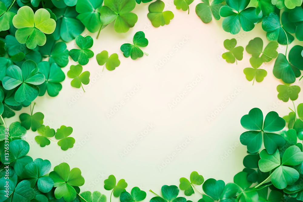 st patricks day background Lush green clover leaves st patricks day background Lush green clover leaves