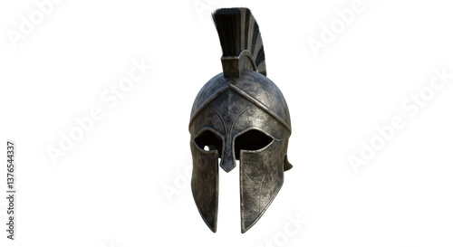 Obraz na płótnie Isolated Spartan Helmet with Plume