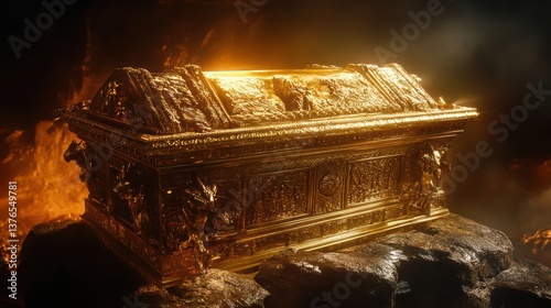 The Ark of the Covenant as described in the Old Testament of the Bible.