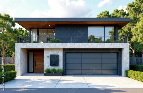 Wallpaper Mural Modern house with garage. Torontodigital.ca
