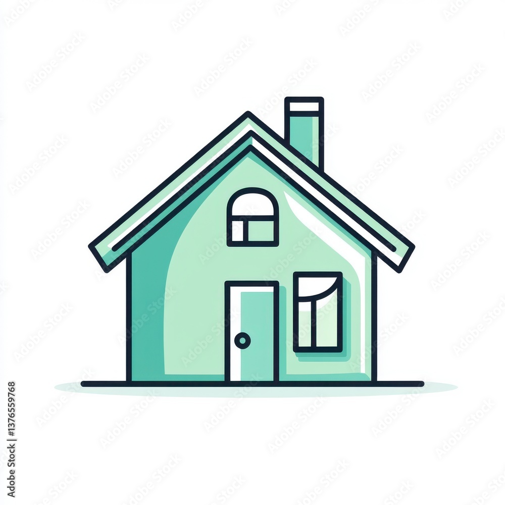 Simple Green House Illustration Minimalist Home Design Simple Green House Illustration Minimalist Home Design