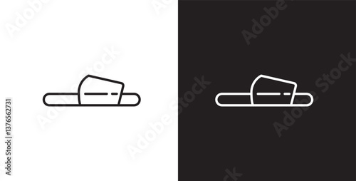 Women shoes line icon. Sandal shoes vector illustration icon. Fashion icon with editable stroke on black and transparent background. Fashion icon.