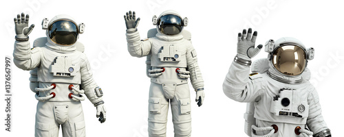 The astronaut set. Ideal for space themes, scientific exploration, advanced technology or creative projects related to the universe and space missions, nature.