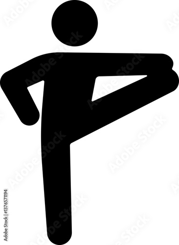 Exercise Fitness Sport people making exercises icon in flat isolated on transparent background